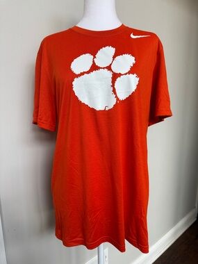 Clemson Tigers Nike Orange Tee with White Paw Graphic